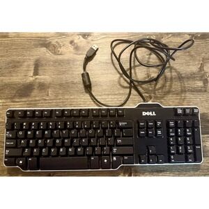 Dell Keyboard L100 Wired USB Full Size Black Silver Office PC